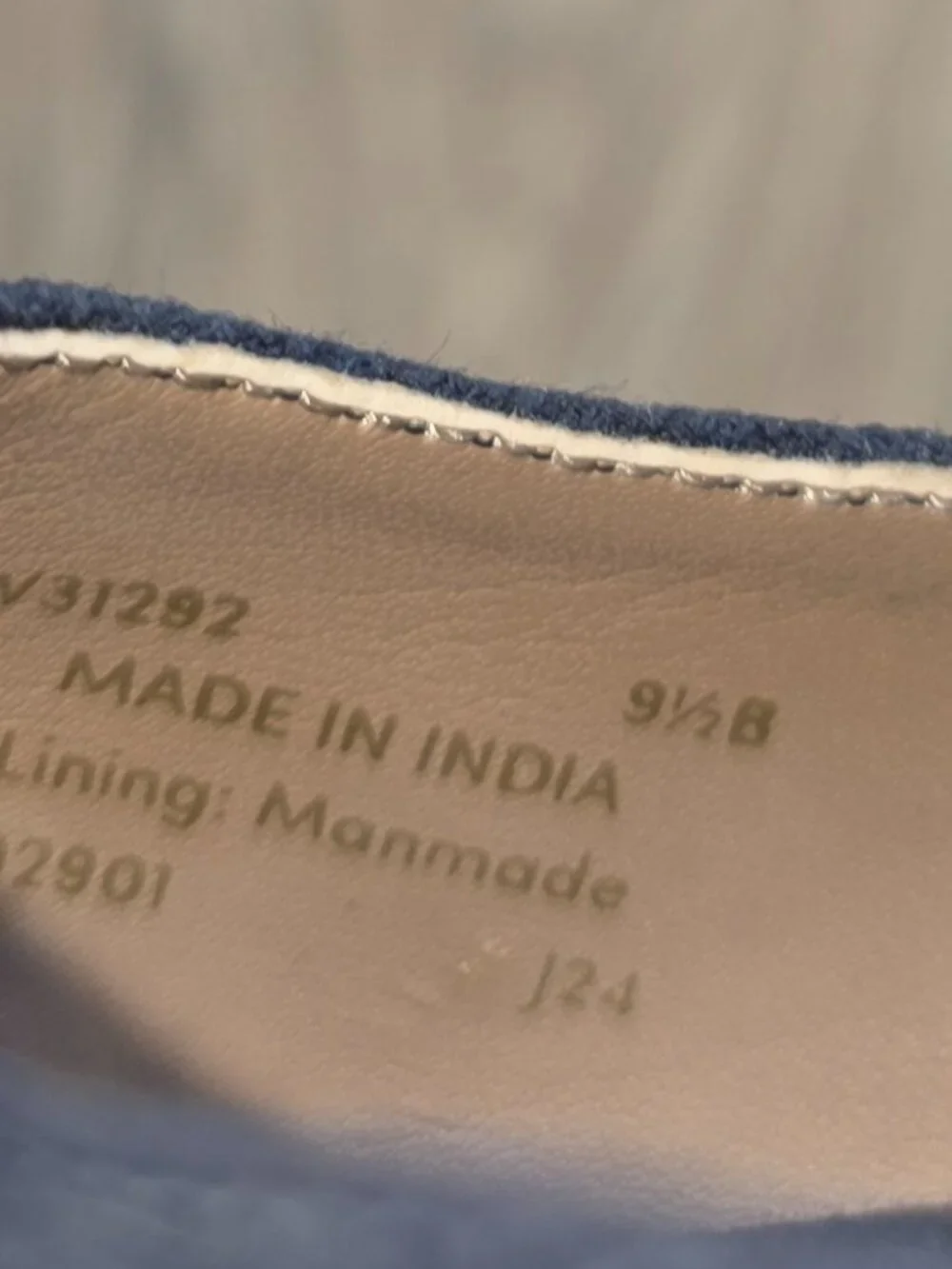 Cole Haan Navy Canvas Espadrille Wedge Sandals Women's 9.5